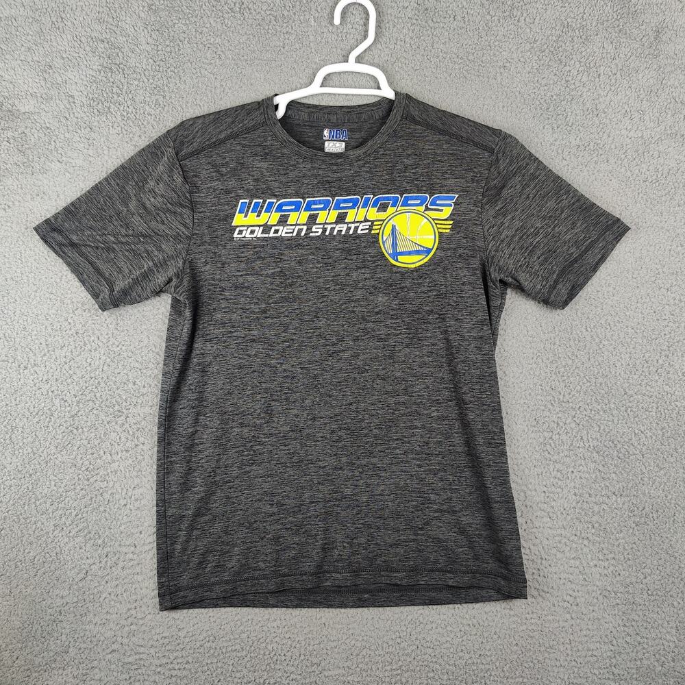 Golden State Warriors Shirt Mens Medium NBA TX3 Cool Heather Grey Gray Shirt EUC